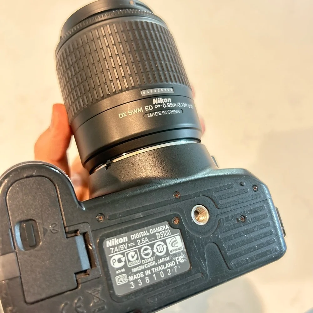 Nikon D3100 DSLR Camera with 55-200mm lens